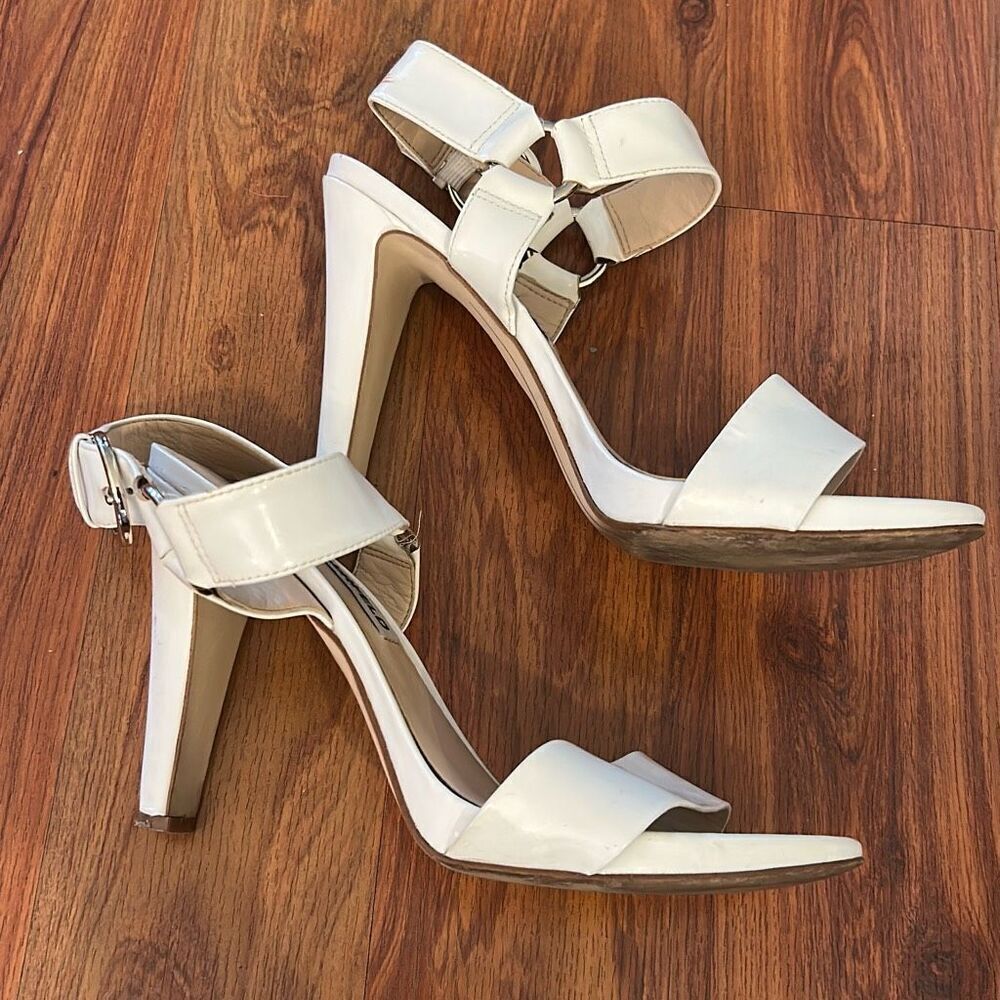 Karl Lagerfeld white sandal heels  size 7.5